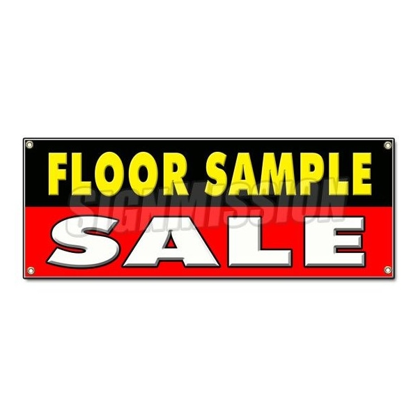 Signmission FLOOR SAMPLE SALE BANNER SIGN furniture rugs lamps dinette chair tables discount B-Floor Sample Sale - main